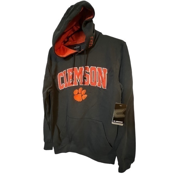 Ncaa Clemson Tigers Hoodie  Gray And Orange Football Winter
